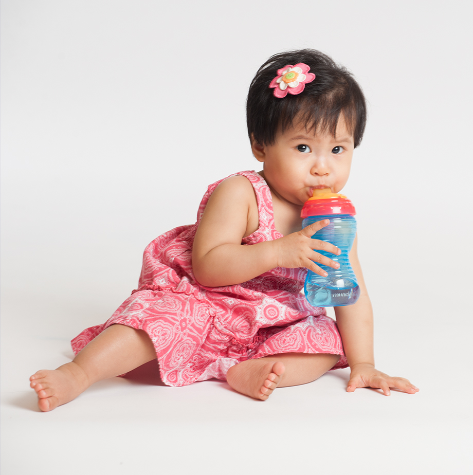 Babies do not need juice or any other sweetened drinks. They have a lot of sugar and can leave your baby too full to eat other healthier foods.